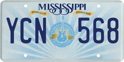 MS license plate YCN568