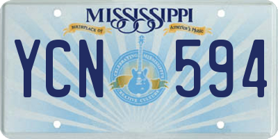 MS license plate YCN594