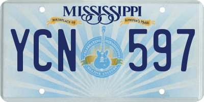 MS license plate YCN597