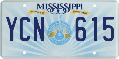 MS license plate YCN615