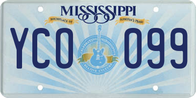 MS license plate YCO099