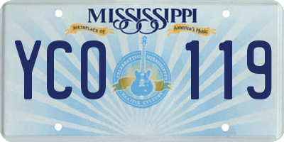 MS license plate YCO119