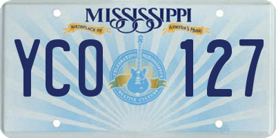 MS license plate YCO127