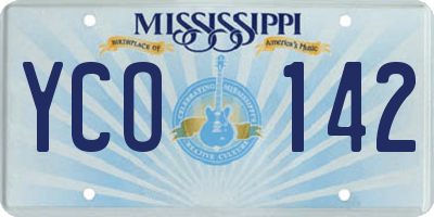 MS license plate YCO142