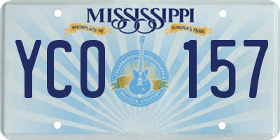 MS license plate YCO157