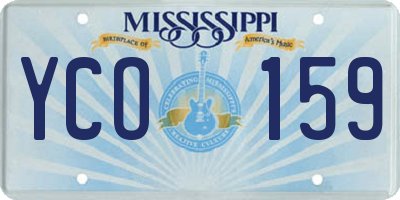 MS license plate YCO159