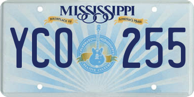 MS license plate YCO255