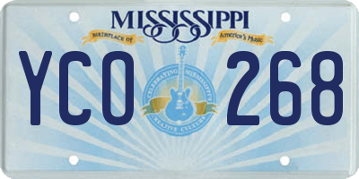 MS license plate YCO268