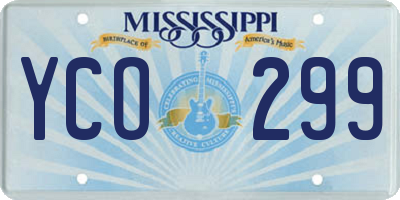 MS license plate YCO299