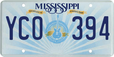 MS license plate YCO394