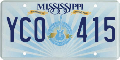 MS license plate YCO415