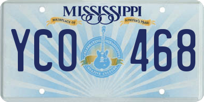 MS license plate YCO468