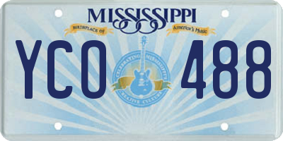 MS license plate YCO488