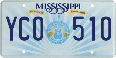 MS license plate YCO510