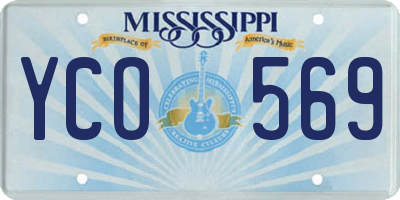 MS license plate YCO569