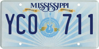 MS license plate YCO711