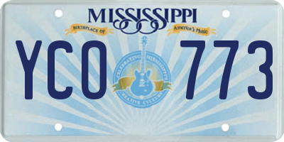 MS license plate YCO773