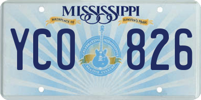 MS license plate YCO826