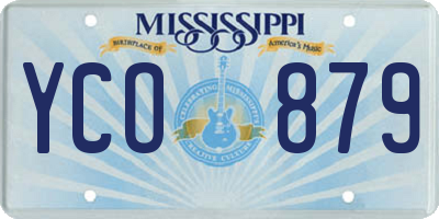 MS license plate YCO879