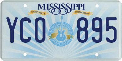 MS license plate YCO895