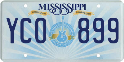MS license plate YCO899