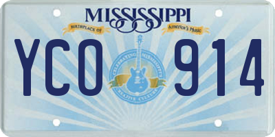 MS license plate YCO914