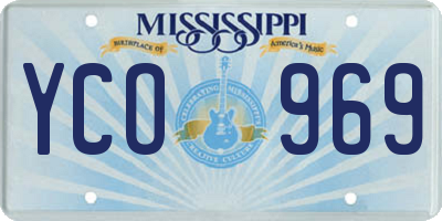 MS license plate YCO969