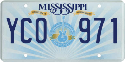 MS license plate YCO971