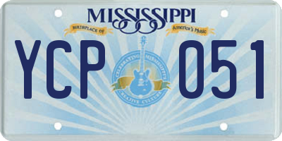 MS license plate YCP051
