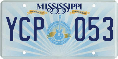 MS license plate YCP053