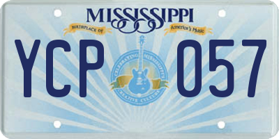 MS license plate YCP057