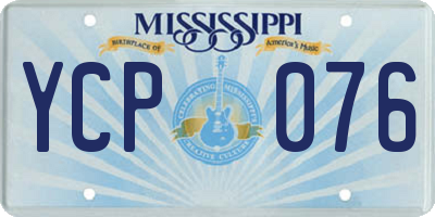 MS license plate YCP076