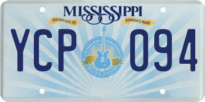 MS license plate YCP094