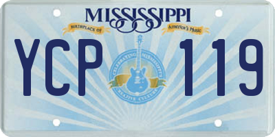 MS license plate YCP119
