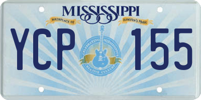 MS license plate YCP155