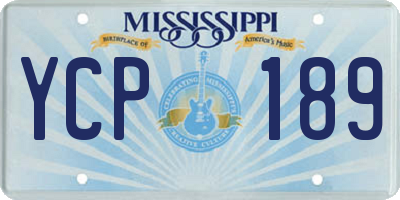 MS license plate YCP189