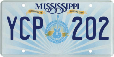 MS license plate YCP202