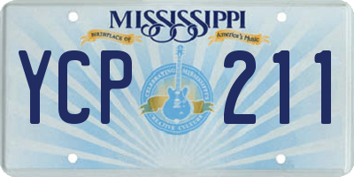 MS license plate YCP211