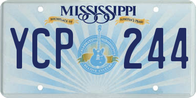 MS license plate YCP244