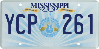 MS license plate YCP261