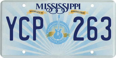 MS license plate YCP263