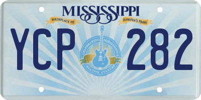 MS license plate YCP282