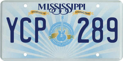 MS license plate YCP289