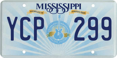 MS license plate YCP299