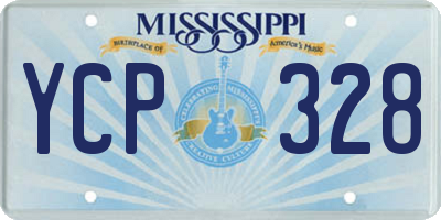 MS license plate YCP328