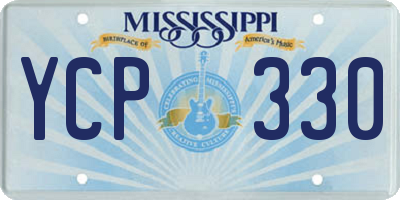 MS license plate YCP330