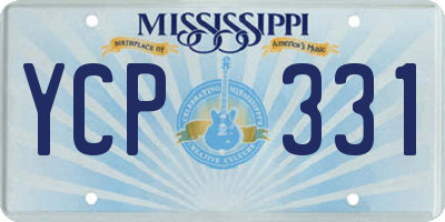 MS license plate YCP331
