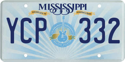 MS license plate YCP332