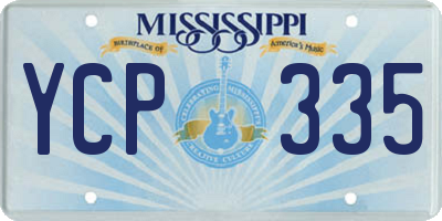 MS license plate YCP335
