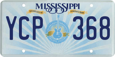 MS license plate YCP368